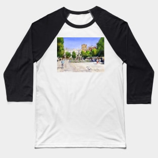 The Square in Summer - Plaza Bib Rambla, Granada, Spain Baseball T-Shirt